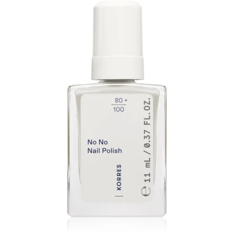 Korres No No Nail Polish περιποιητικό βερνίκι νυχιών απόχρωση 02 Milky White 11 ml