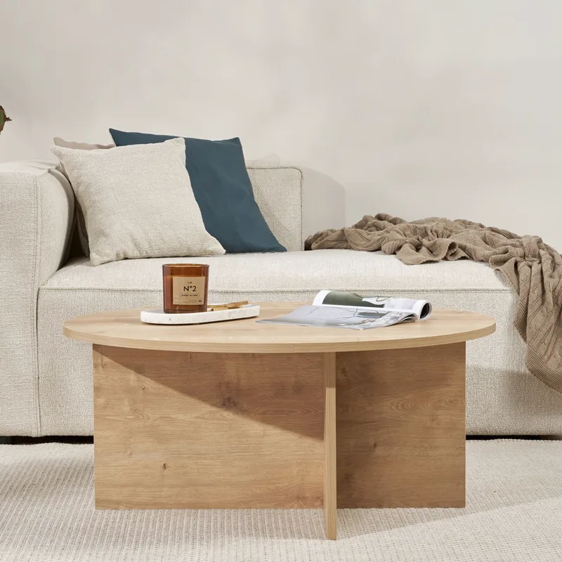 Τραπεζάκι Σαλονιού Soleil - Sapphire Oak 909Nrd1121 90x40x90 cm
