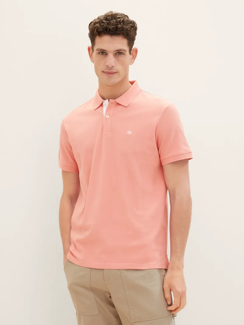 Ανδρική Μπλούζα Polo Κοντομάνικη Tom Tailor 1031006-12642 Πορτοκαλί