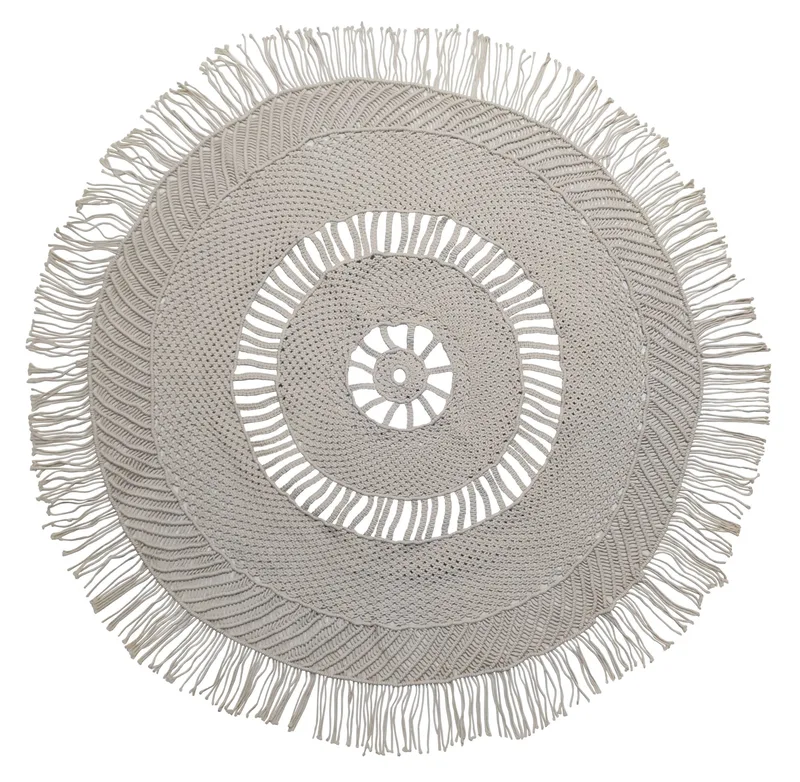 Χαλί Macrame ΚΟΜΒΟΣ Στρογγυλό 100% Cotton Natural Φ150