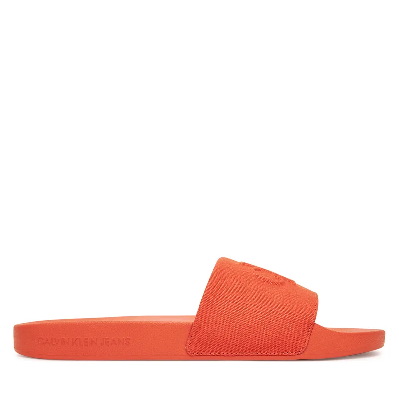 Παντόφλες Calvin Klein Jeans Slide Hf Mono Cv YM0YM01282 Πορτοκαλί