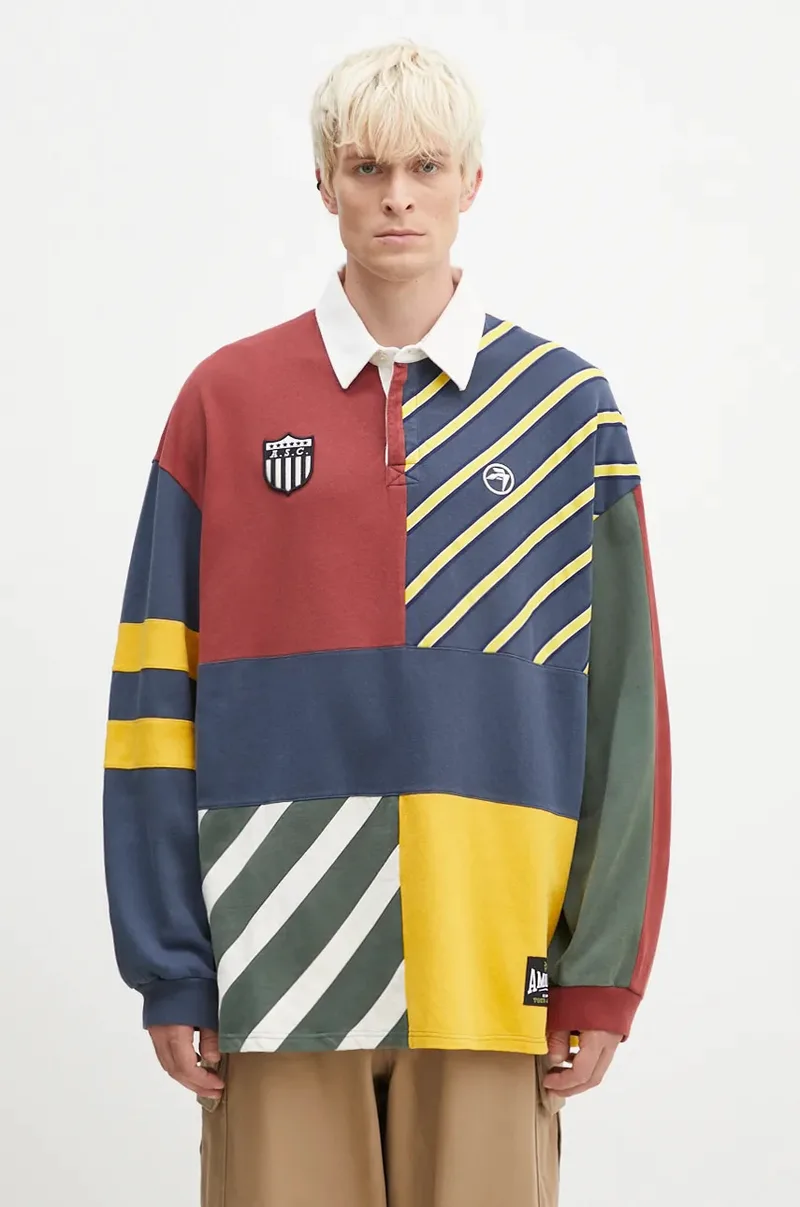 Βαμβακερή μπλούζα AMBUSH Patchwork Rugby Shirt