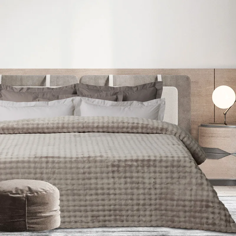 Κουβέρτα Fleece Υπέρδιπλη 220x240 Das Home 1370 Taupe