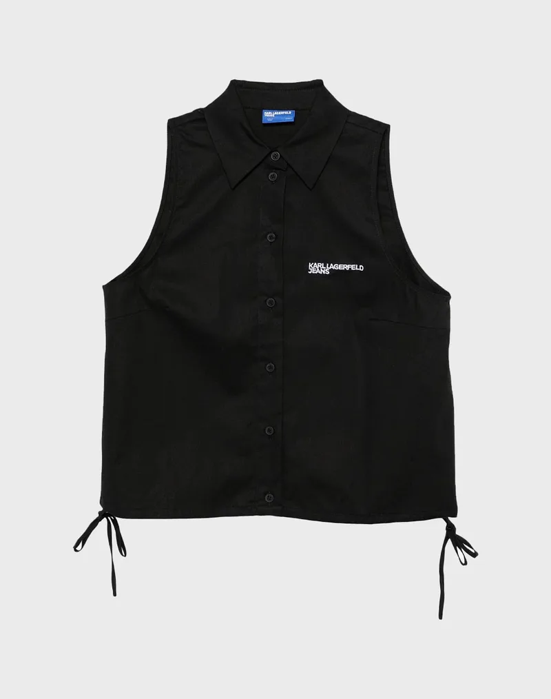 KARL LAGERFELD JEANS KLJ SLEEVELESS BLOUSE B2W11020-999 Black