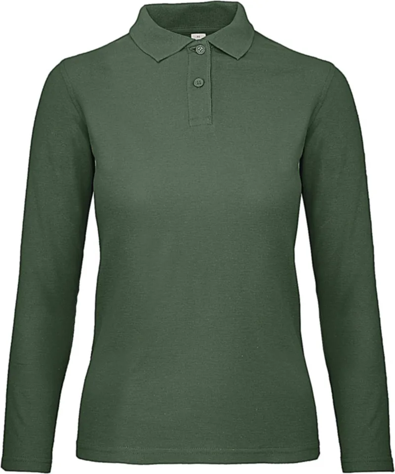 Μακρυμανικο Γυναικειο Polo ID.001 LSL B & C PWI13 Bottle Green