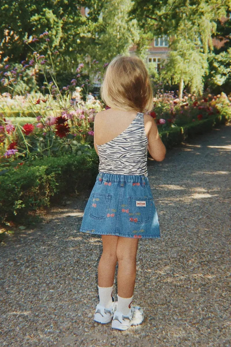 Konges Sløjd φούστα σε γραμμή Α ντένιμ MAGOT PRINTED SKIRT GOTS