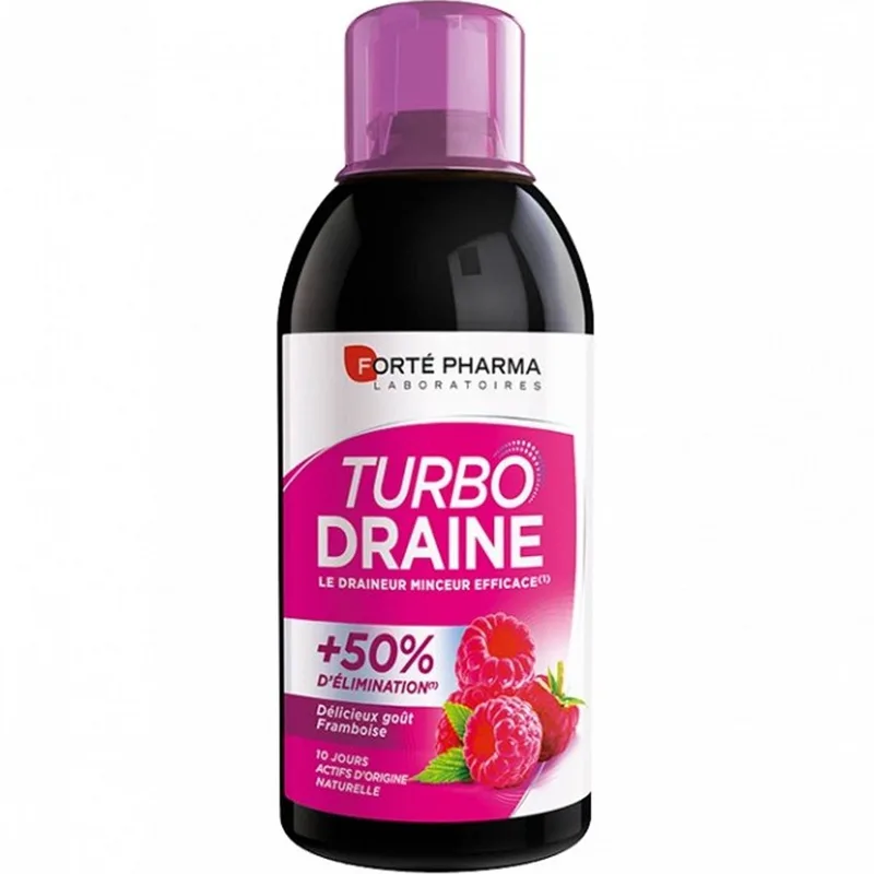 Forte Pharma Turbo Drain Συμπλήρωμα Διατροφής για Αποτοξίνωση του Οργανισμού & Αδυνατιστική Δράση με Γεύση Βατόμουρο 500ml