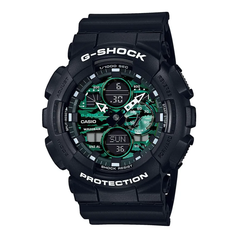 CASIO G-Shock Black Rubber Strap GA-140MG-1AER