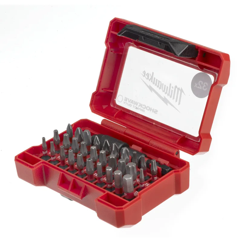 Μύτες Και Αντάπτορας MILWAUKEE SHOCKWAVE IMPACT DUTY Σετ 32Τμχ 4932464240