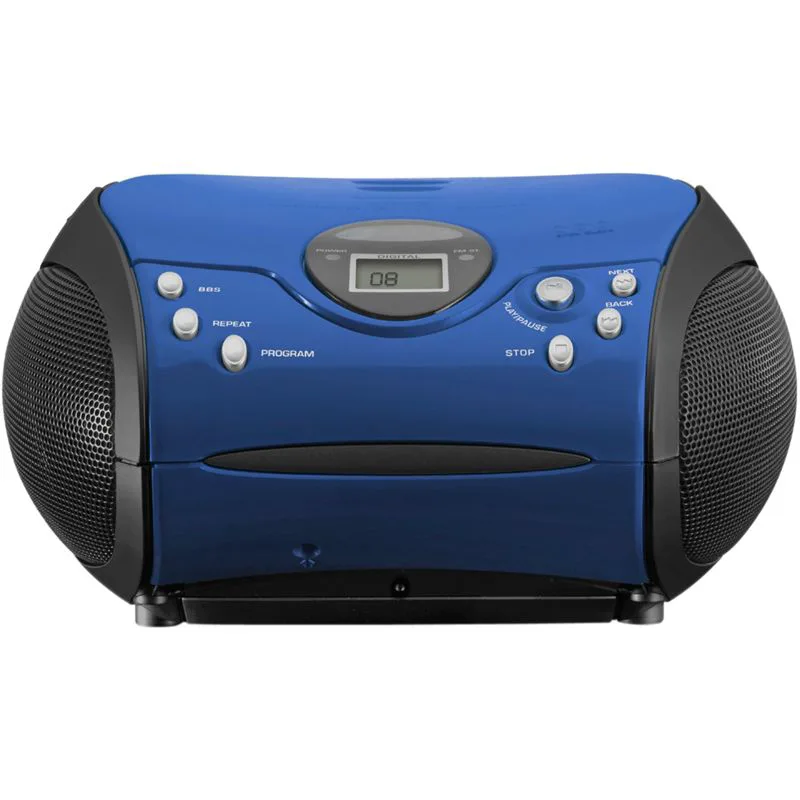 Lenco SCD-24 Blue/Black CD Player with Radio and USB Playback