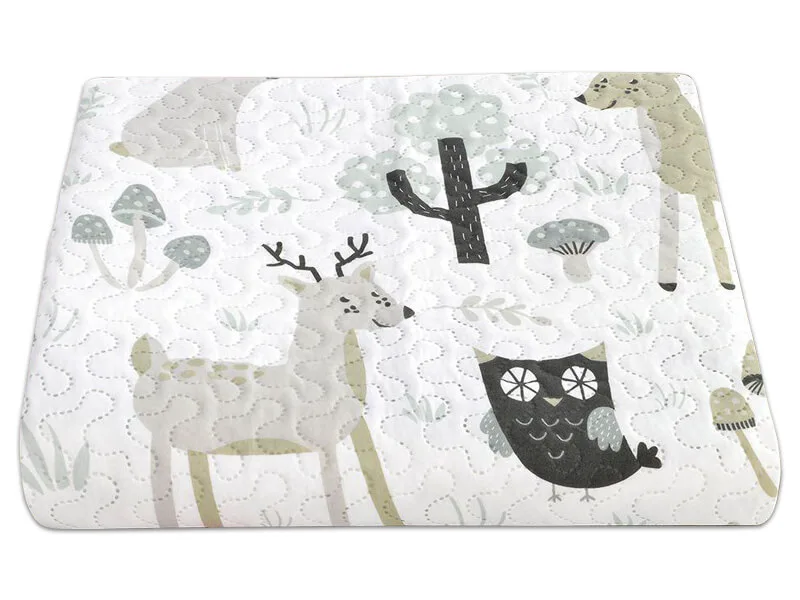 Παιδικό Κουβερλί Άσπρο Little Animals Γαρύφαλλο 160x240