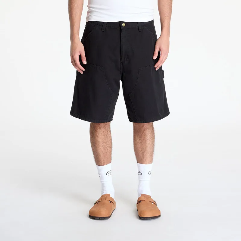 Σορτς Carhartt WIP Double Knee Short Black Stone Washed 28