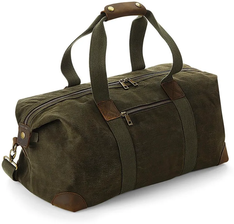 Σακ Βουαγιάζ QD650 Quadra Heritage Waxed Canvas Holdall Olive Green