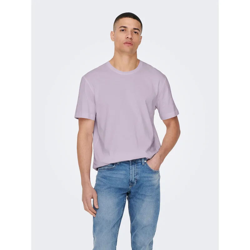 Only & Sons T-Shirt 22025208 Μωβ Regular Fit