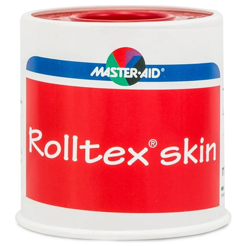 Master Aid Rolltex Skin Αυτοκόλλητη Επιδεσμική Ταινία Καφέ 5m x 5cm 1 Τεμάχιο