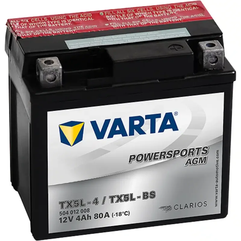 Μπαταρία Μοτοσυκλέτας VARTA TX5L-BS 12V 4Ah