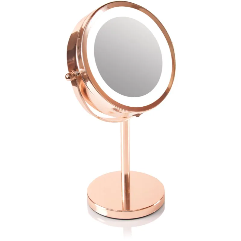 RIO Rose gold mirror καλλυντικός καθρέπτης με LED φωτισμό 1 τμχ