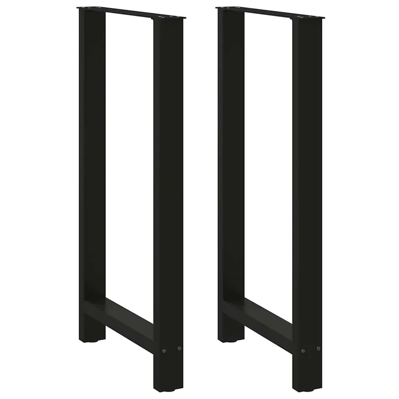 vidaXL Πόδια Τραπεζιού Μπαρ 2 τεμ. Μαύρα 60x (110-111) εκ. Ατσάλι