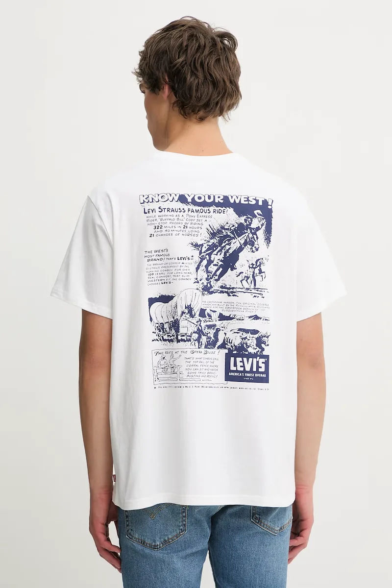 Βαμβακερό μπλουζάκι Levi's SS RELAXED FIT