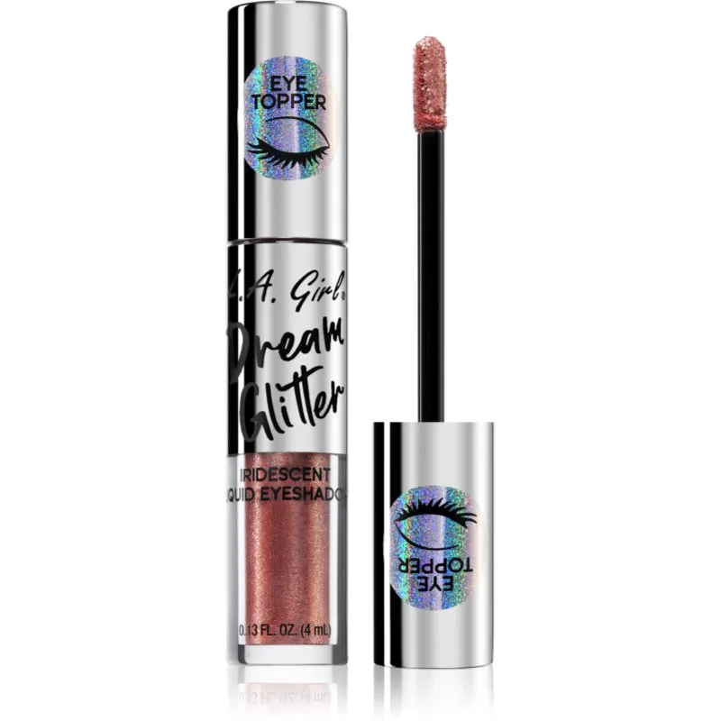 L.A. Girl Cosmetics Dream Glitter Υγρή γκλίτερ σκιά ματιών απόχρωση Rose Χρυσό 4 ml