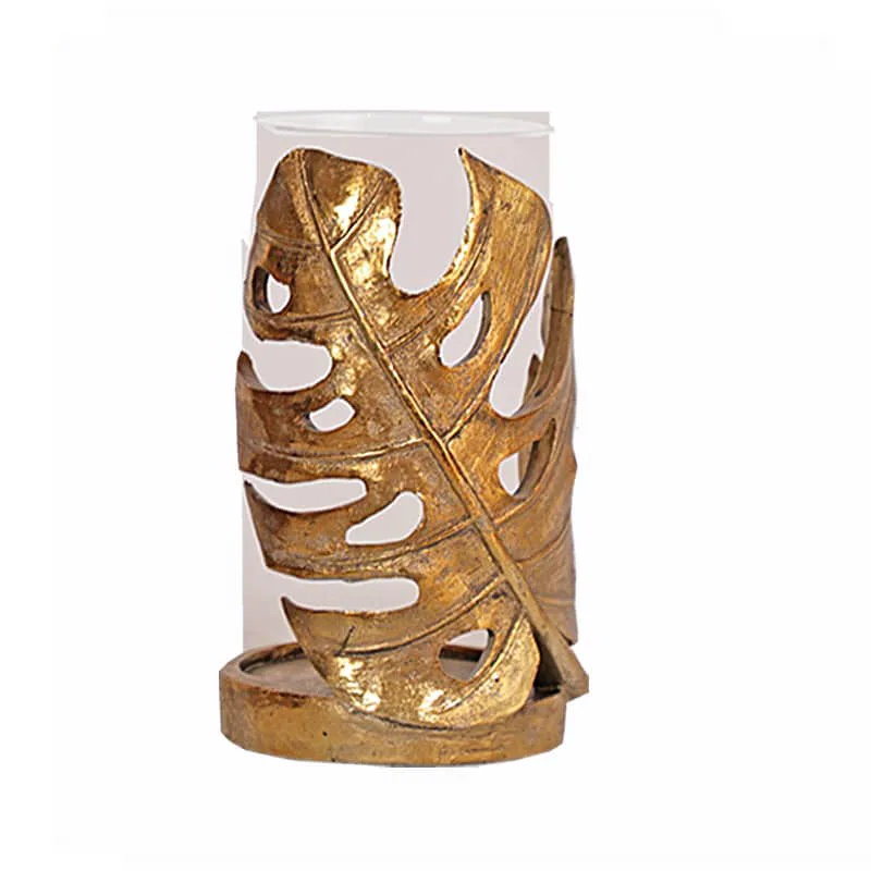 Κηροπήγιο Κεραμικό Χρυσό-Μπρονζέ Art Et Lumiere Φ14x23εκ. 35031 (Υλικό: Κεραμικό, Χρώμα: Χρυσό ) - Art Et Lumiere - lumiere_35031