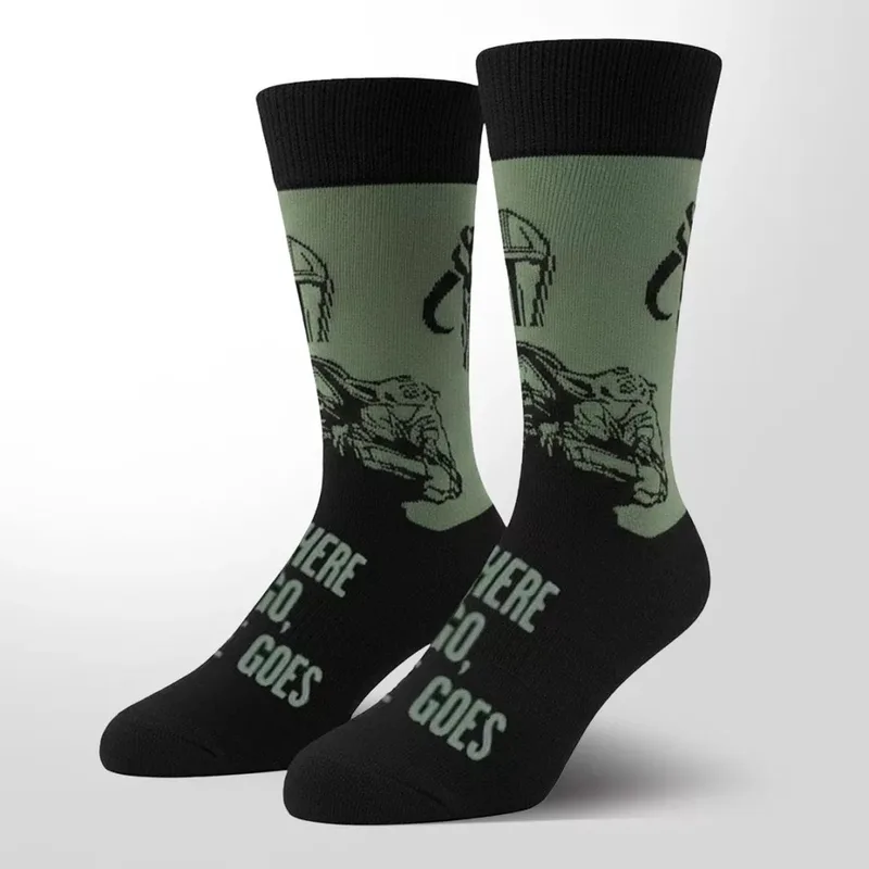Star Wars Green μακριά κάλτσα ενηλίκων Νο 38-45 Πολύχρωμο