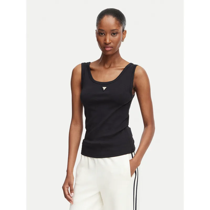 Guess Τοπ V6YP09 K4312 Μαύρο Regular Fit