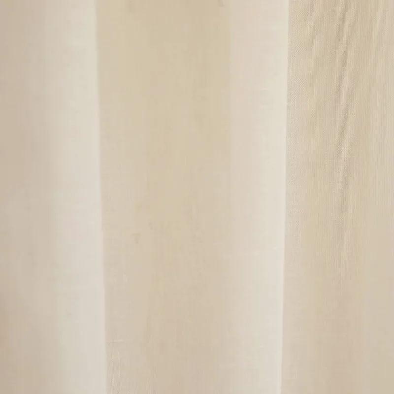 ΚΟΥΡΤΙΝΑ ΜΕ ΤΡΕΣΑ DECOCRAFT LINNEN LOOK ΓΑΖΑ ΕΚΡΟΥ 140X270CM