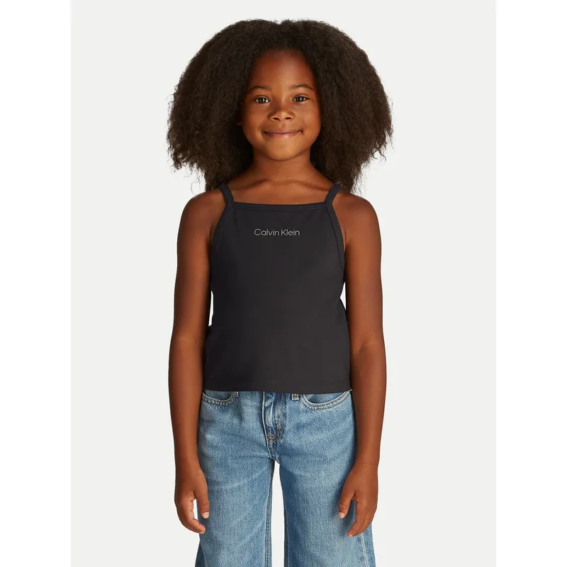 Calvin Klein Jeans Τοπ Punto IG0IG02868 Μαύρο Slim Fit