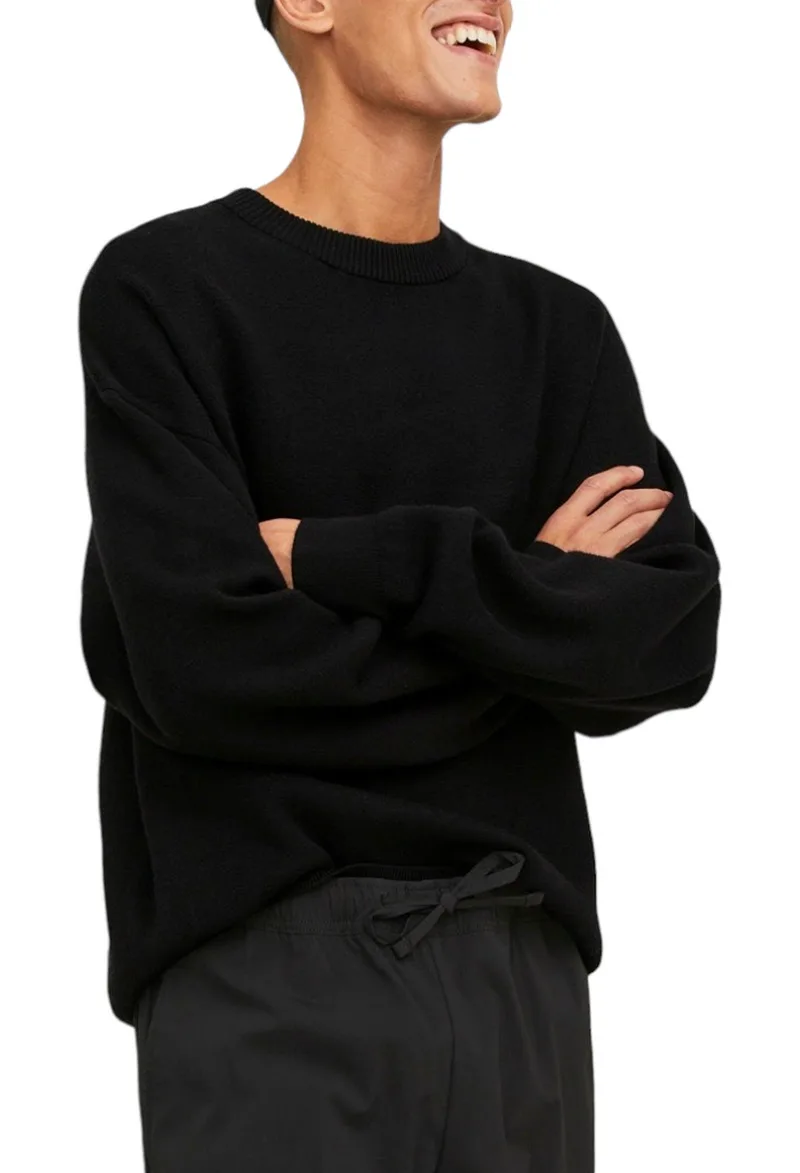 Μπλούζα Μακρυμάνικη Jack & Jones Jorray Knit 12242512-BLACK Ανδρικό