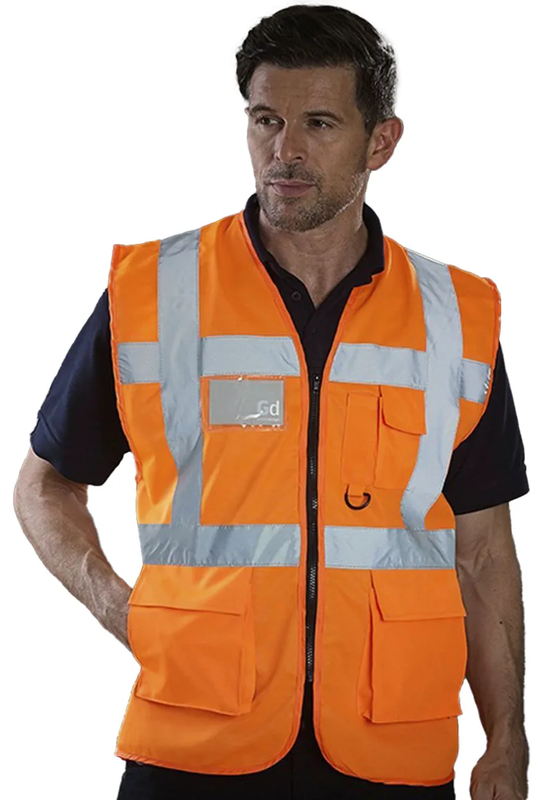 Γιλέκο με ανακλαστικές ταινίες Yoko HVW801 Fluo Πορτοκαλί