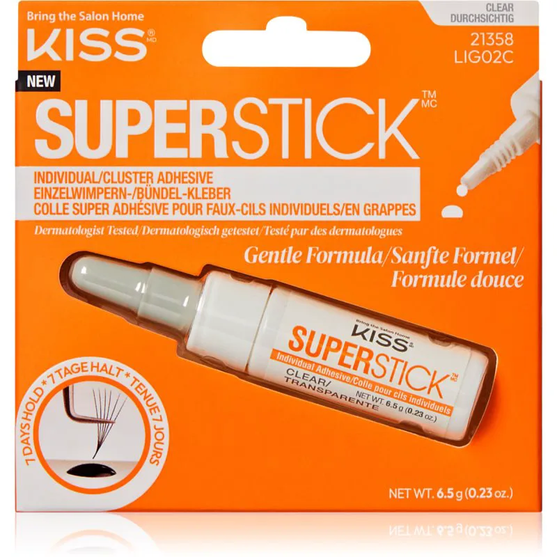 KISS Superstick Glue κόλλα για ψεύτικες βλεφαρίδες Clear 6.5 γρ