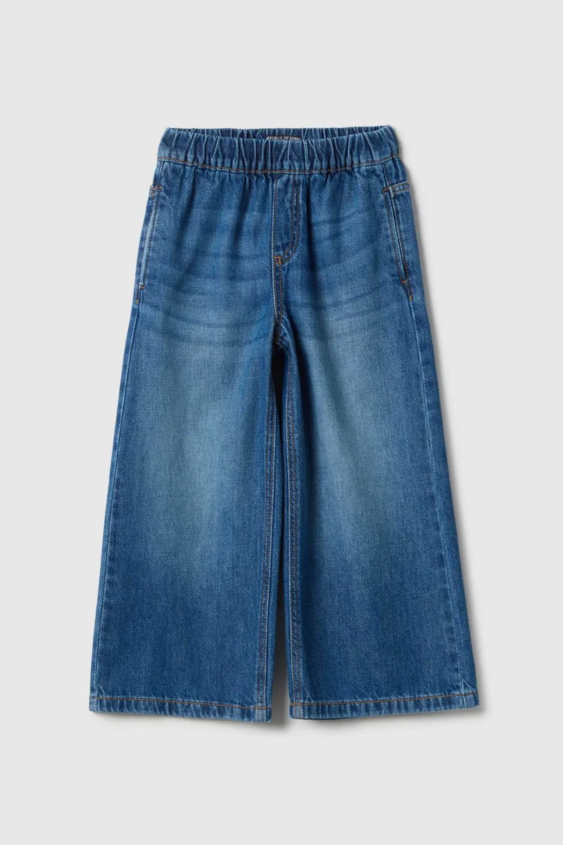 OVS παιδικό τζιν παντελόνι με ελαστική μέση Wide Leg - 002551253 Denim Blue Σκούρο