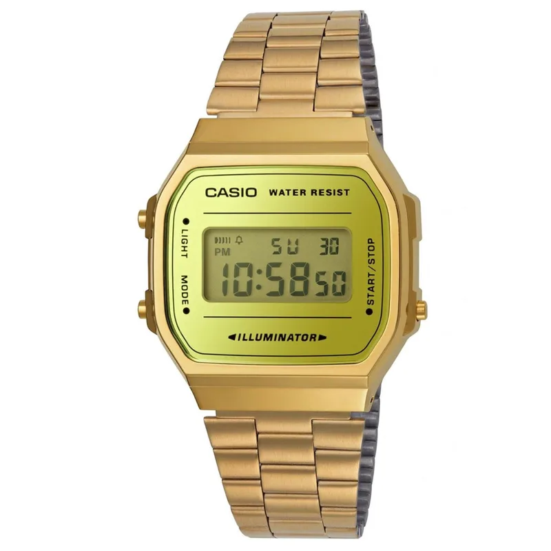CASIO Collection Χρυσό Stainless Steel A-168WEGM-9EF