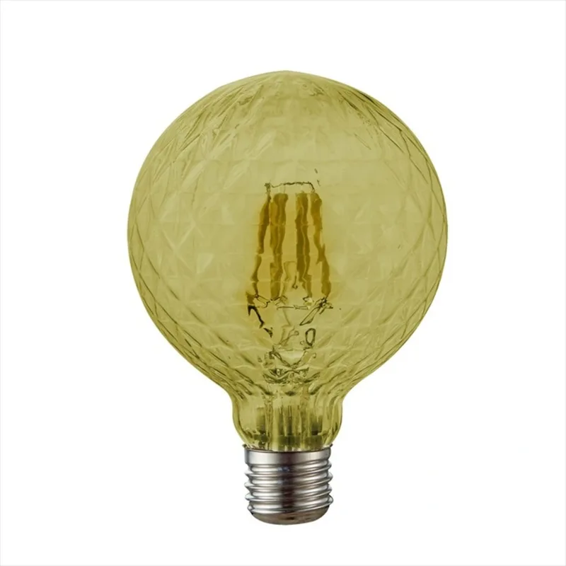 Λάμπα LED Filament Κεχριμπάρι 6W θερμό λευκό G95 πεύκο