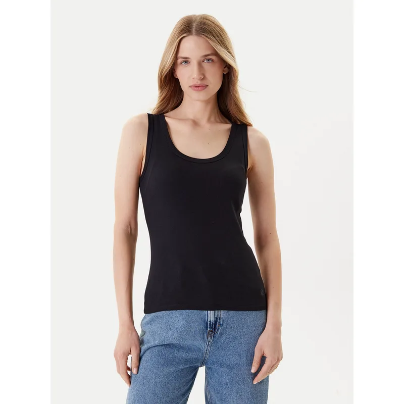 United Colors Of Benetton Τοπ 3GA2DH010 Μαύρο Slim Fit