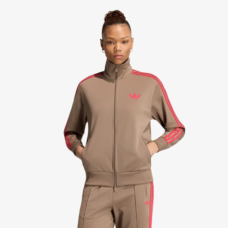 Φούτερ adidas Firebird Track Top Loose Khaki Six/ Power Ροζ S