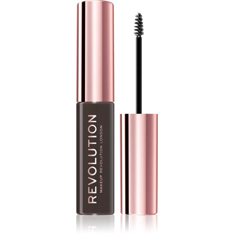 Revolution Brow Fixer τζελ για τα φρύδια απόχρωση Dark Brown 6 ml