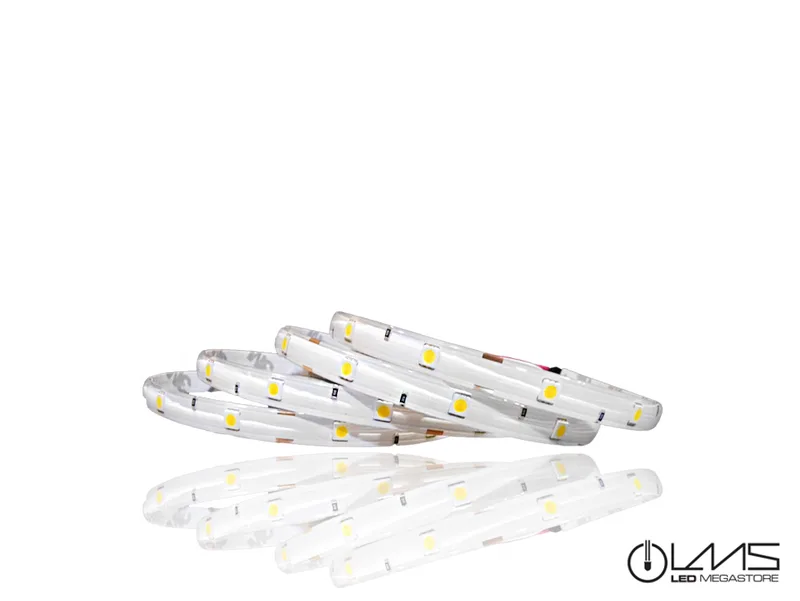 Ταινία LED LMS 7,2 watt 30 smd 5050 Led Θερμό Λευκό Αδιάβροχη 05259