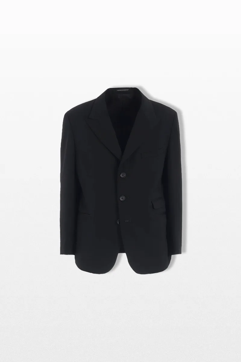 YOHJI YAMAMOTO Ανδρικό Μαύρο Wool Gabardine Jacket