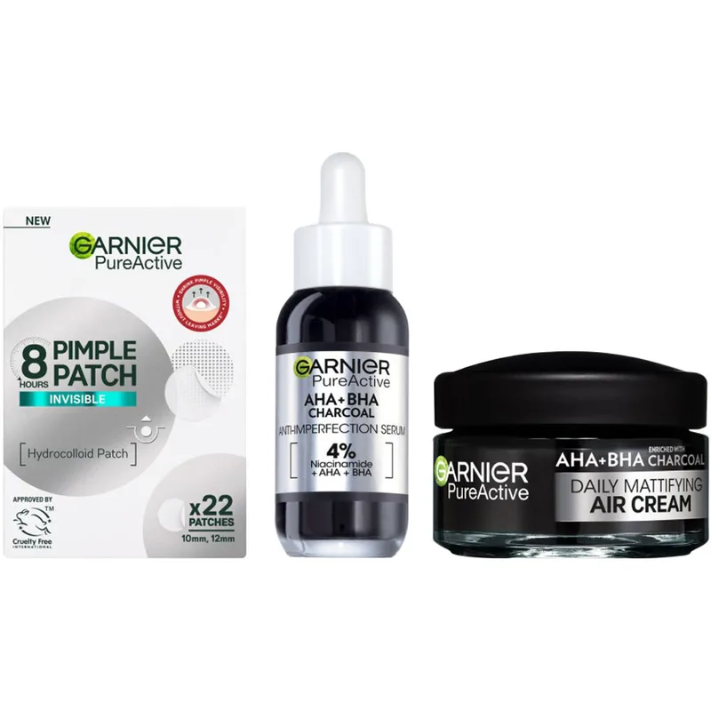 Garnier Promo Skinactive Daily Mattifying 3in1 Air Cream 50ml & Anti-Imperfection Serum 30ml & Invisible Pimple Patch 22 Τεμάχια