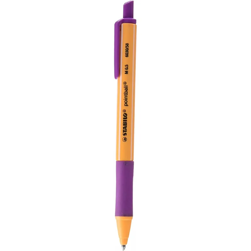 6030/58 Stabilo Στυλό Ballpoint 0.5mm Λιλά Μελάνι