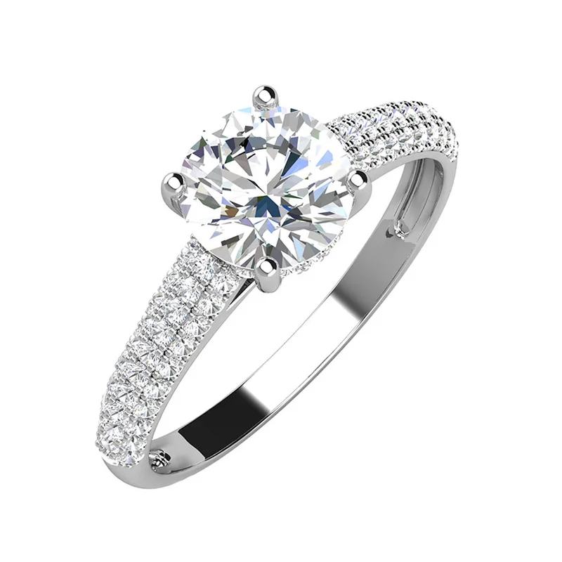 Δαχτυλίδι Μονόπετρο με Moissanite Diamonds από Ασήμι DX2614