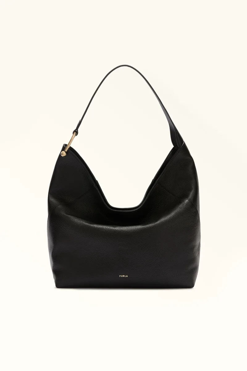Furla γυναικεία δερμάτινη τσάντα ώμου "Lara L" - WB01876-HSF000 Μαύρο