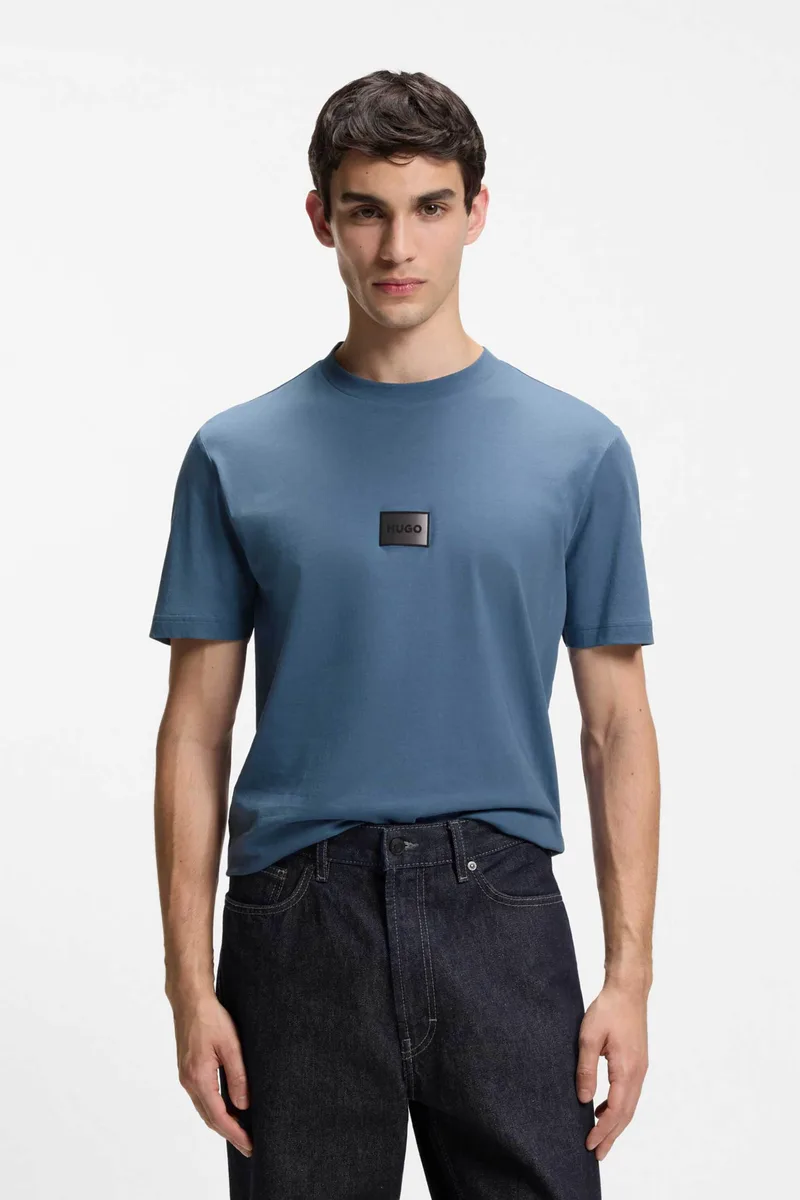 Hugo Boss ανδρικό T-shirt με logo print Regular Fit "Danotie" - 50553124 Μπλε