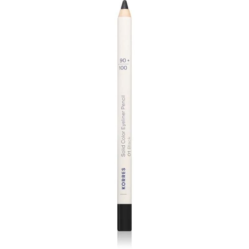 Korres Solid Color Eyeliner Pencil κρεμώδες μολύβι για τα μάτια απόχρωση Black 1.2 γρ
