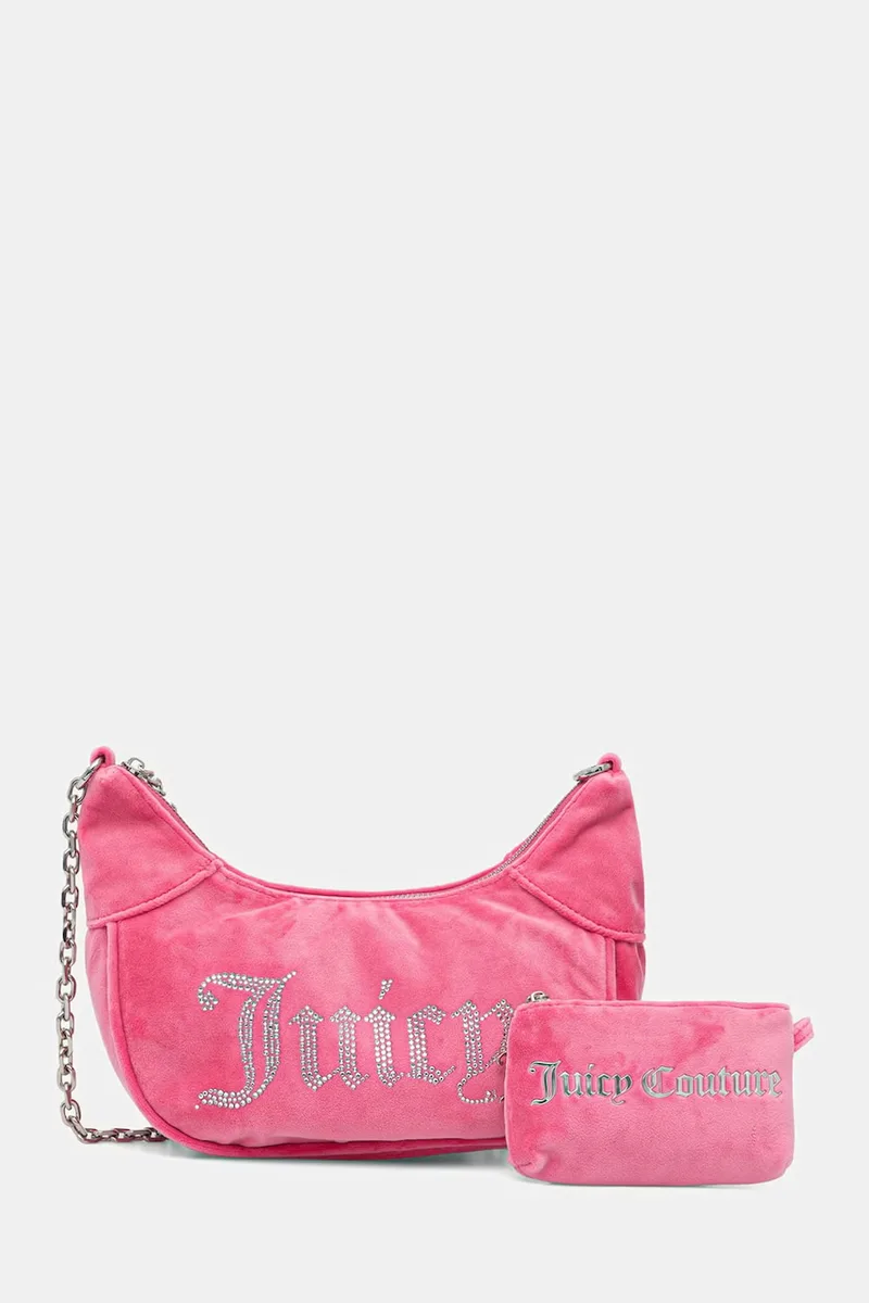 Juicy Couture τσάντα hobo γυναικεία βελούρινη KIMBERLY