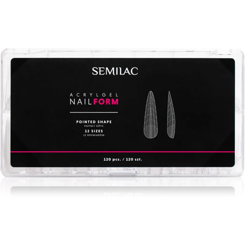 Semilac Accessories Acrylgel Nail Form Στένσιλ Για τα νύχια μέγεθος Pointed 120 τμχ