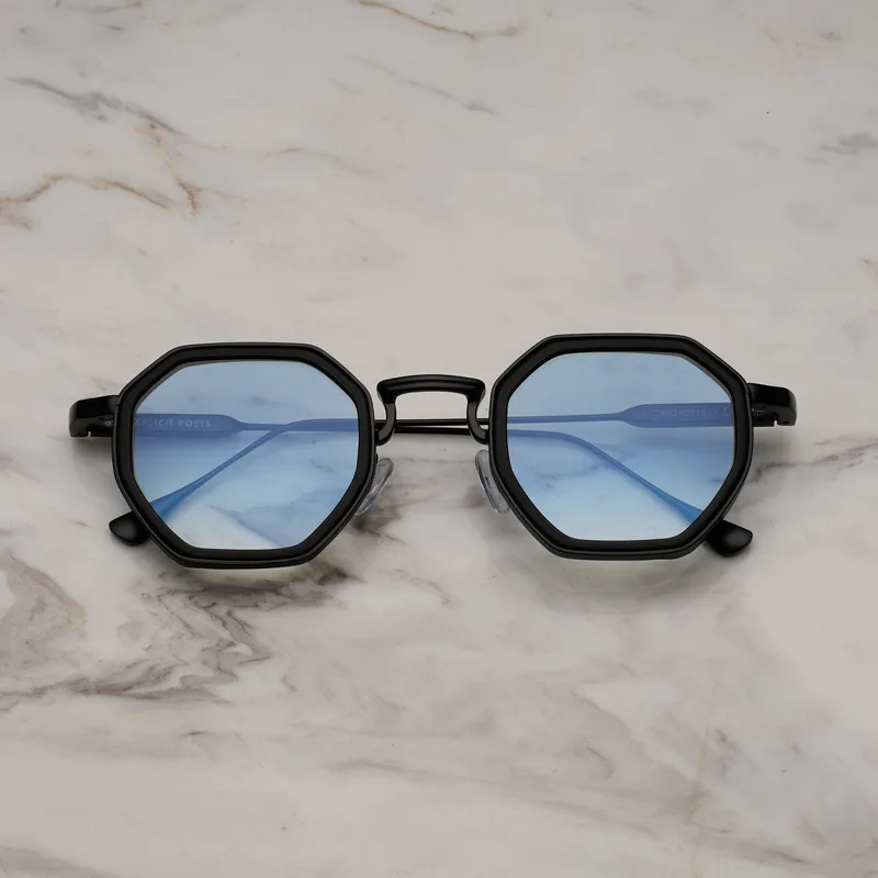 BEX A17EP2M - BEX - MATT BLACK & MATT BLACK - GRADIENT BLUE Sunglasses | Matt Black & Matt Black | Gradient Blue Shades | Explicit Poets Sunglasses