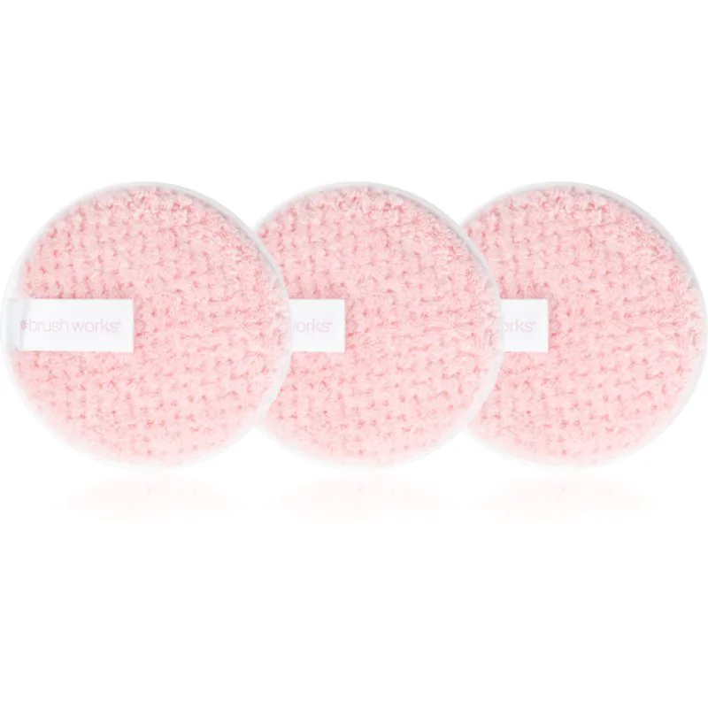 Brushworks Reusable Makeup Remover Pads πλενόμενοι δίσκοι ντεμακιγιάζ 3 τμχ